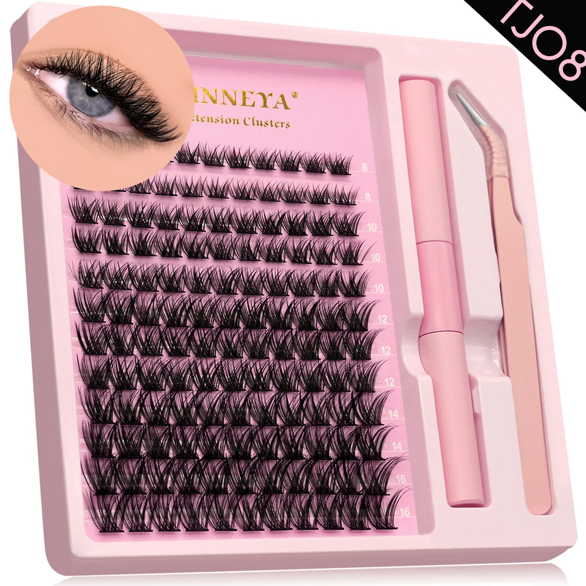 Lash Clusters Kit With Waterproof Strong Hold DIY Lash Extension Makeup