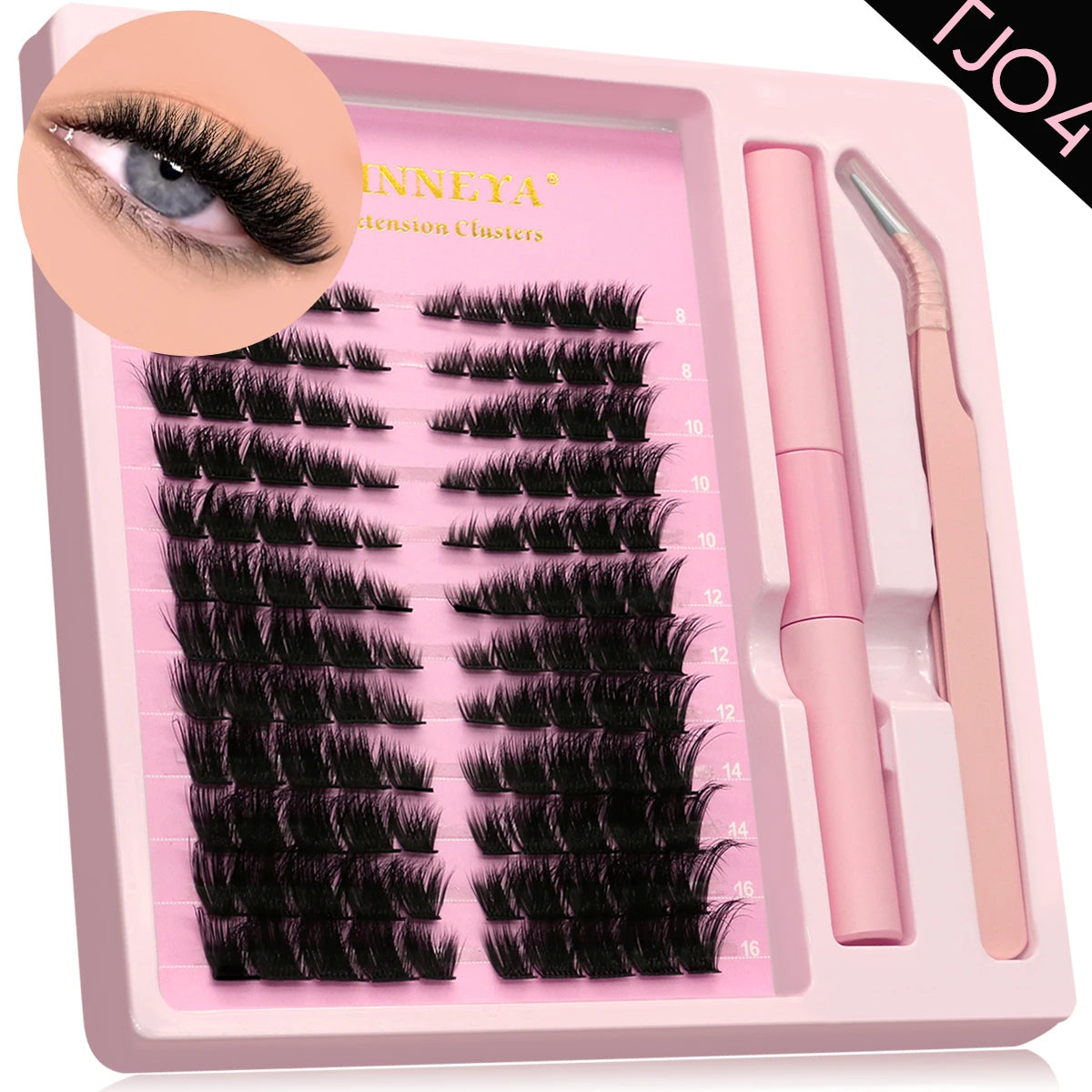 Lash Clusters Kit With Waterproof Strong Hold DIY Lash Extension Makeup