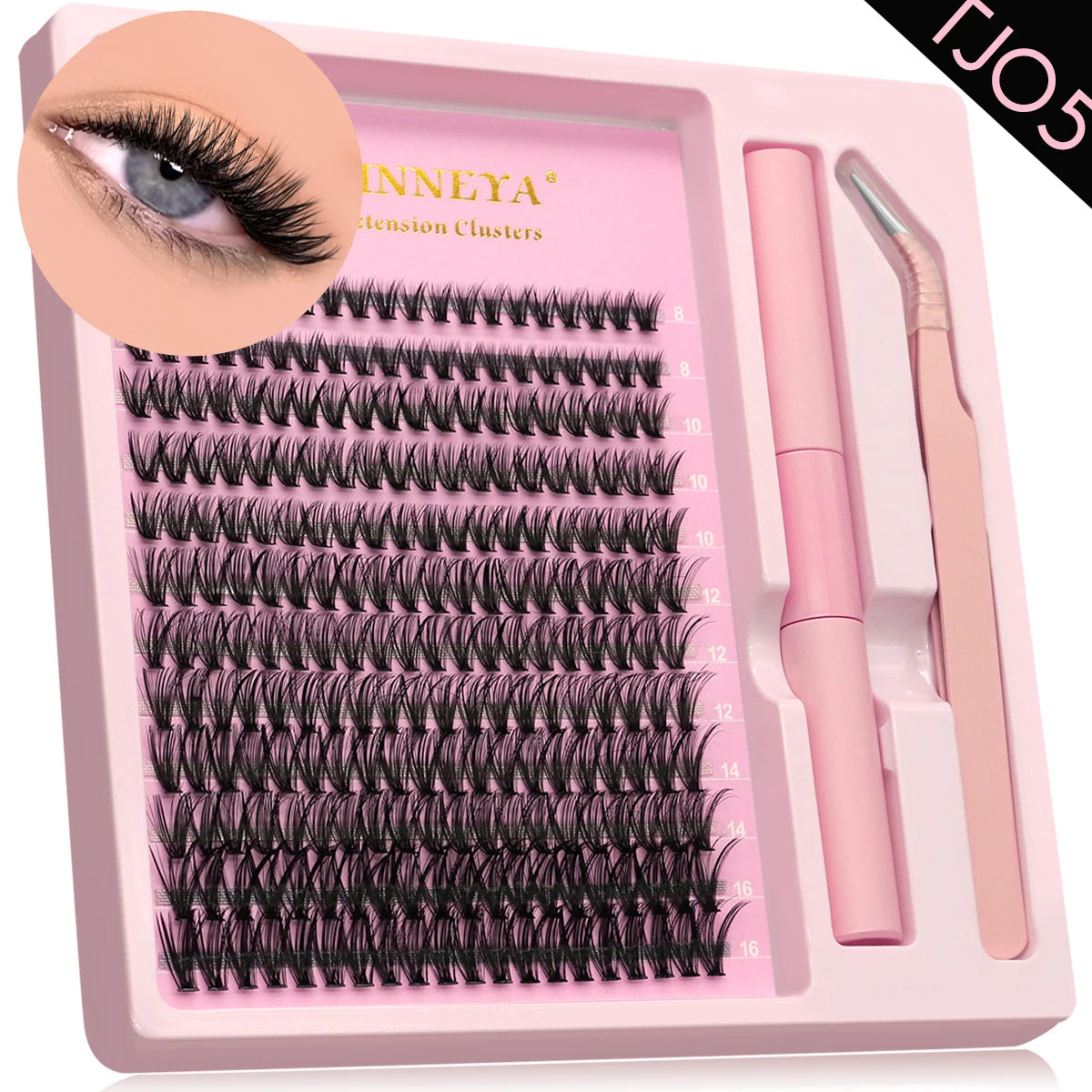 Lash Clusters Kit With Waterproof Strong Hold DIY Lash Extension Makeup