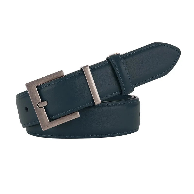 Luxury Double Genuine Leather Belt for Women Jeans Casual