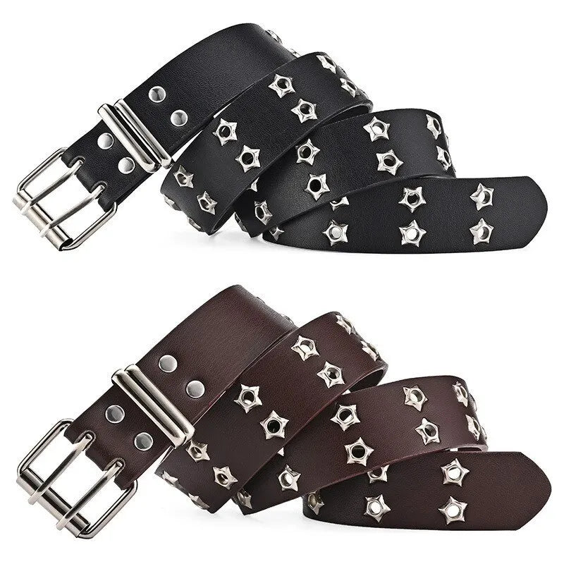 New Star Eye Rivet Belt Goth Style