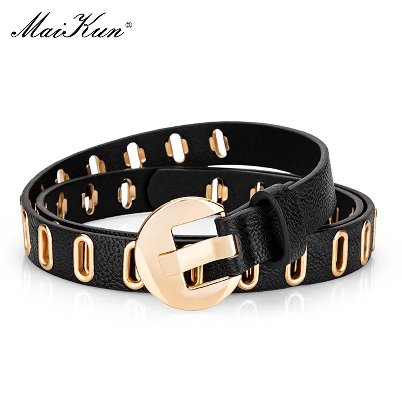 Women Belt Adjustable Hole Grunge Punk