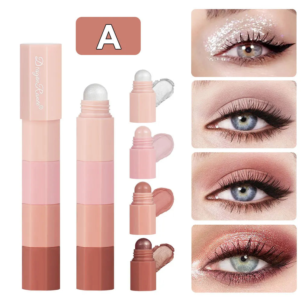 4 color/set Lazy Eyeshadow Pencil Waterproof Non-Smudge Highlighter