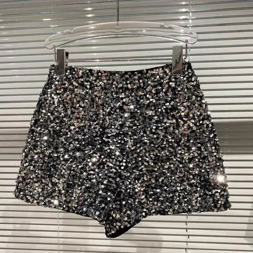 Velvet Shorts Women Sequined Shiny Versatile Short