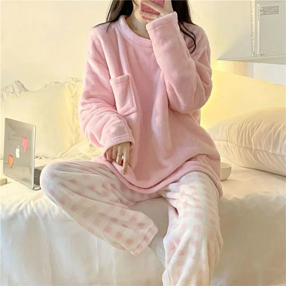 Fleece Thick Warm Women's Pajama