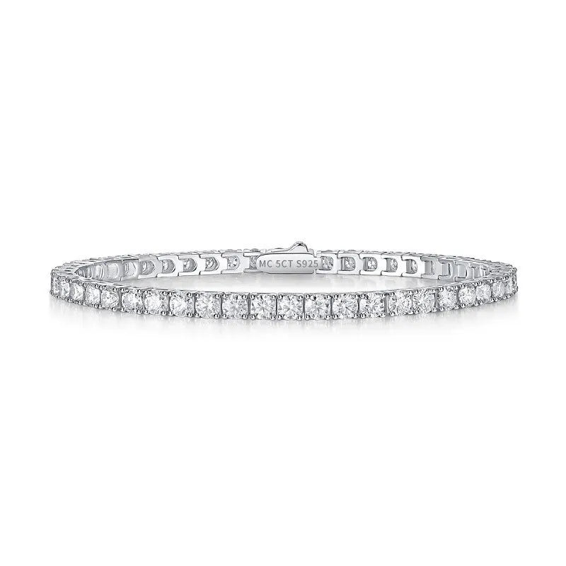 sterling silver 925 moissanite tennis bracelet 0.3ct  full row moissanite bracelet