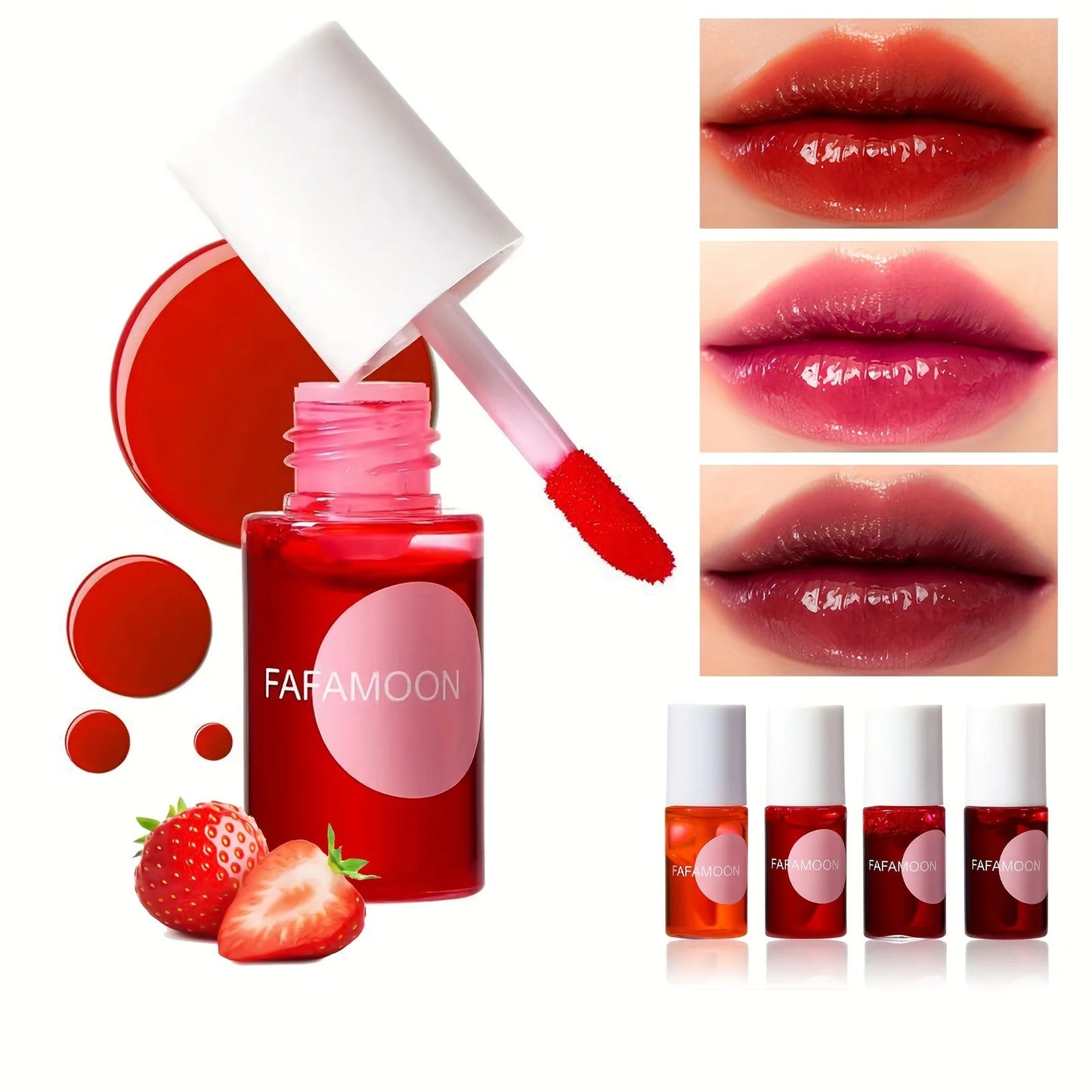 4 color Fruity Lip Tint Water Gloss Tint