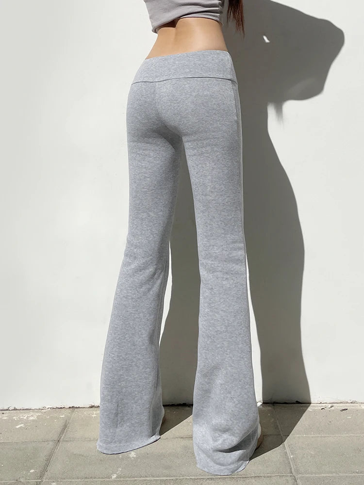 Basic Solid Flare Pants