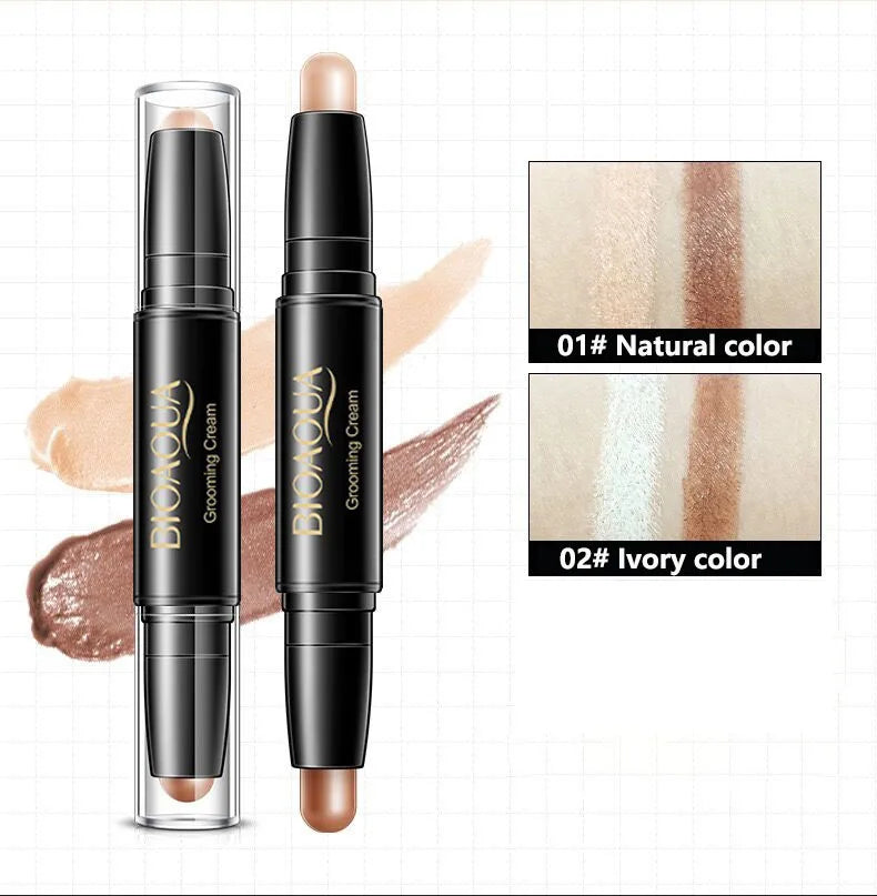 Double Head Contour Face Foundation Concealer Pen Long Lasting Dark Circles Corrector Contour Concealers Stick Cosmetic Makeup