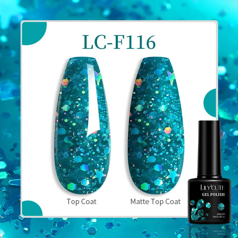 LILYCUTE 129 Colors 7ML Nail Gel Polish Nail Supplies Vernis Semi Permanent Nail Art Manicure Soak Off LED UV Gel Nail Varnishes