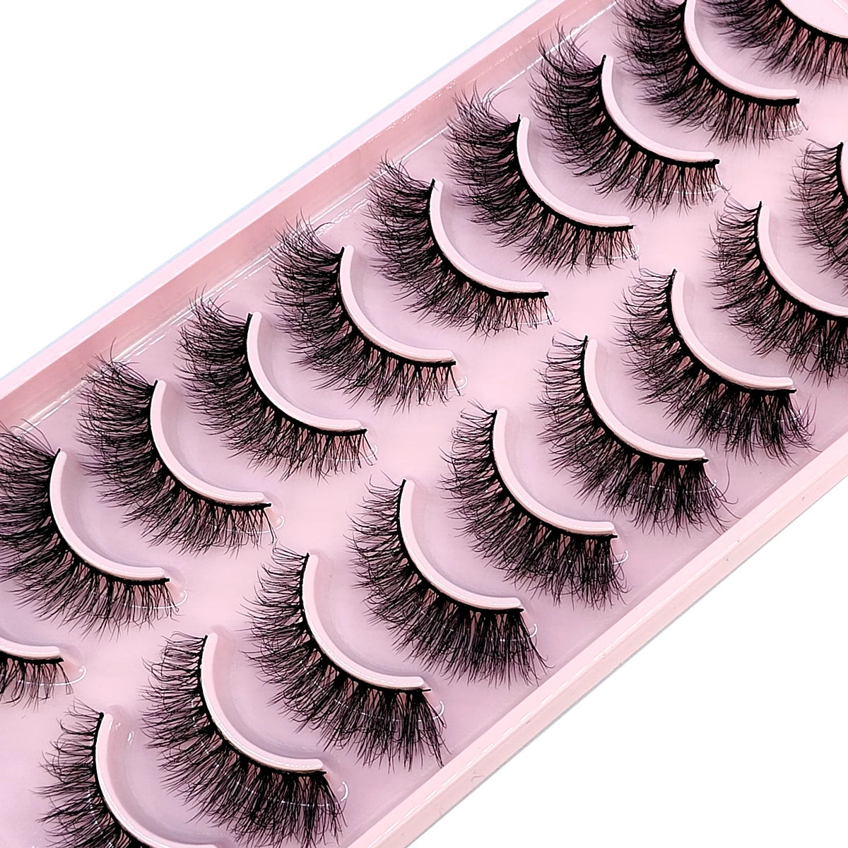 10 Pairs Faux Mink Eyelashes Handmade False Eyelashes