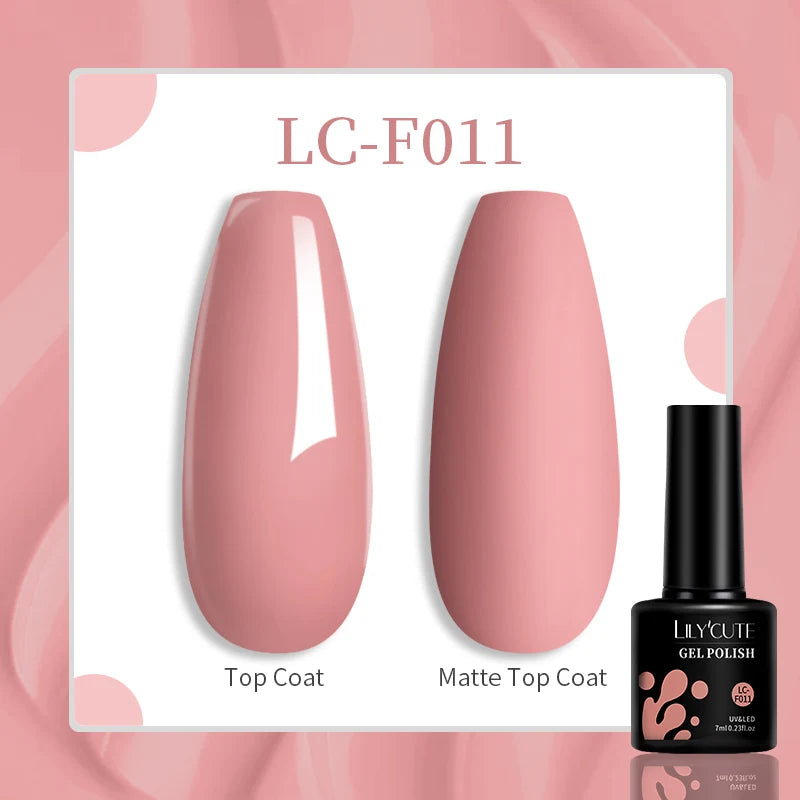 LILYCUTE 129 Colors 7ML Nail Gel Polish Nail Supplies Vernis Semi Permanent Nail Art Manicure Soak Off LED UV Gel Nail Varnishes