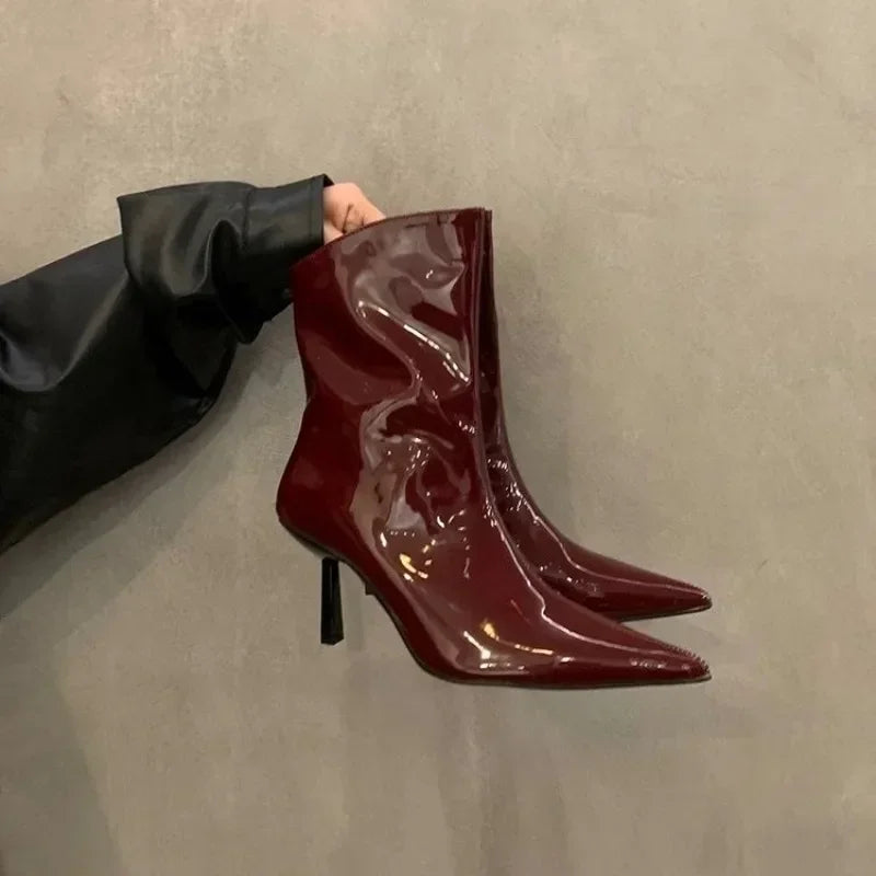 Women High Heel Ankle Boots Sexy Stilettos Shoes