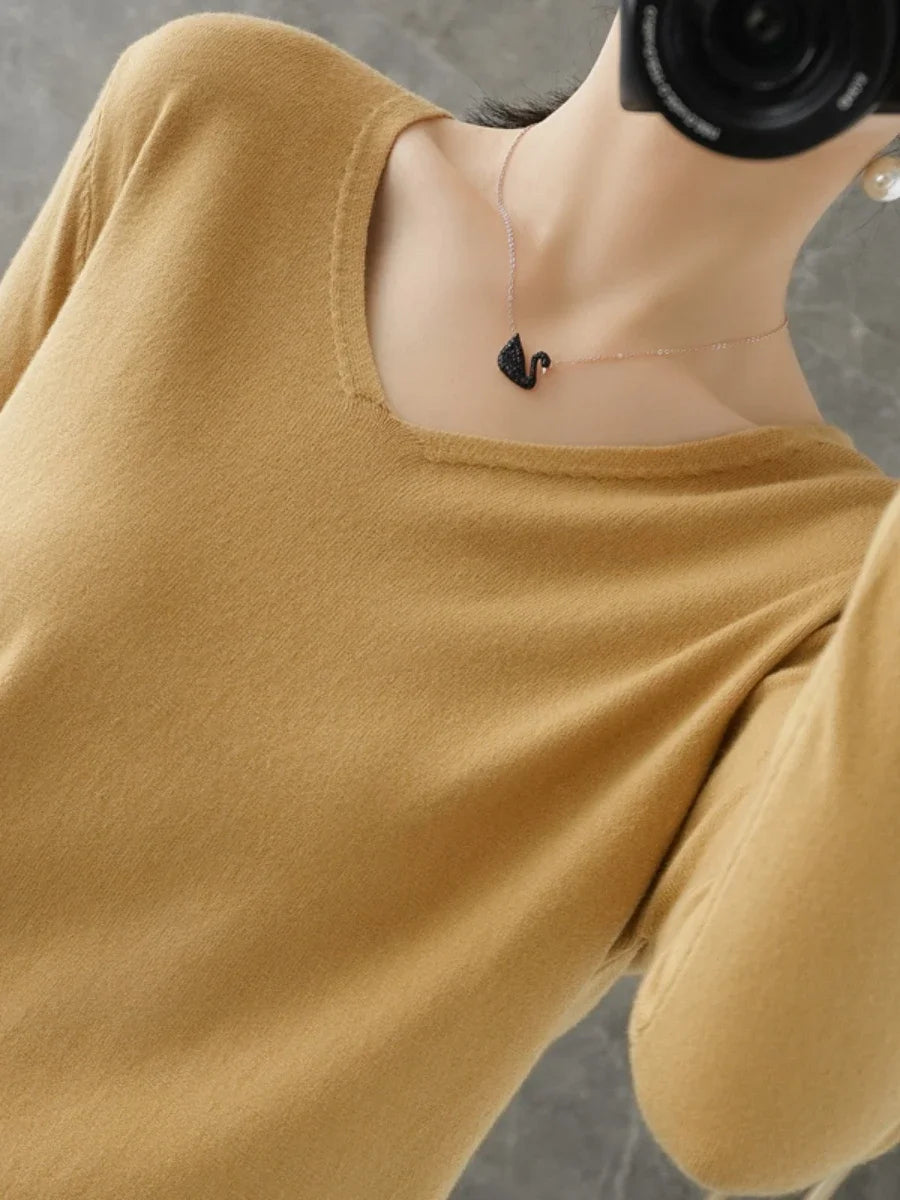 V-neck Sweaters Knitted Pullovers