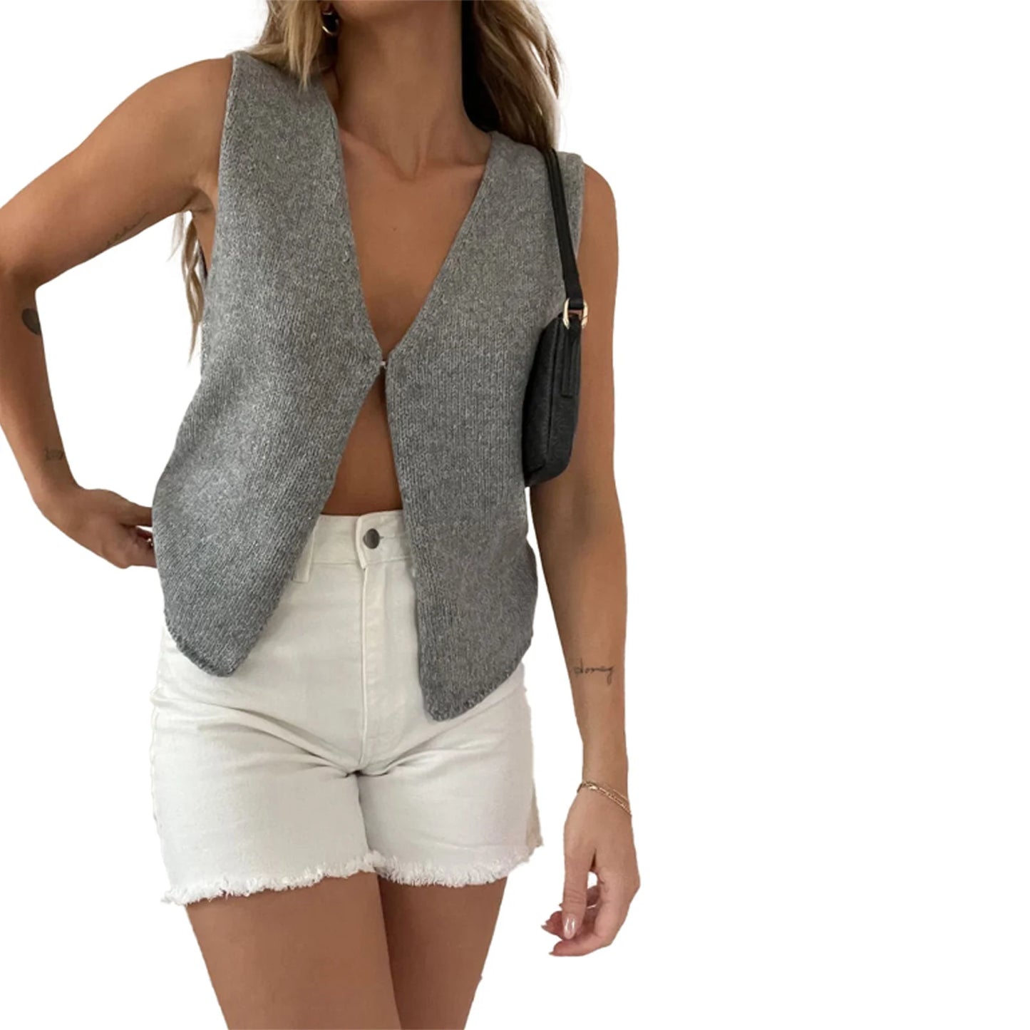 Sweater Knitwear Vest Fitted Sleeveless